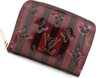 Louis Vuitton Monogram Vernis Amarante Rouge Fauviste Monogram Vernis Rayures Coin Purse/Coin Case (Pre-Owned)
