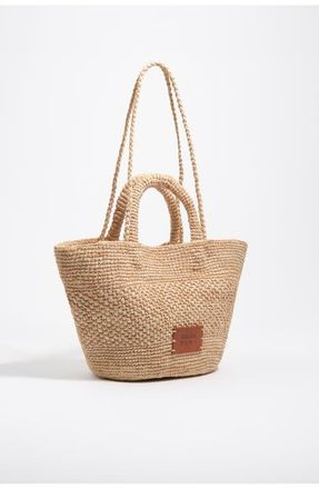 Bimba & Lola Large Raffia Bag in Natural at Nordstrom