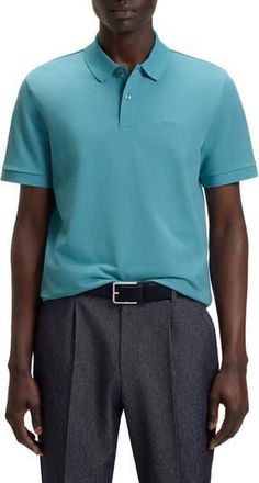 BOSS Pallas Cotton Polo in Light/Pastel Blue at Nordstrom Rack, Size Small
