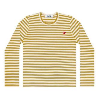 Comme Des Gar&ccedil;ons (WMNS) COMME des GARCONS PLAY Striped Long Sleeves Tee Yellow White AZ-T217-051-5