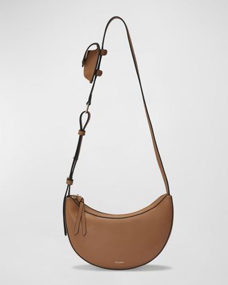 Oryany Rookie Half-Moon Leather Crossbody Bag