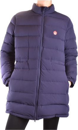 Aspesi Oversized Paarse Puffer Jacket - Dames - Gewatteerde jassen - Blauw - XL - Jassen