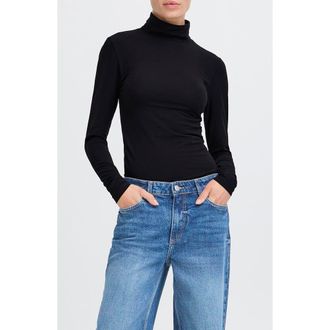b.young Pamila Turtleneck Top in Black at Nordstrom Rack, Size X-Large