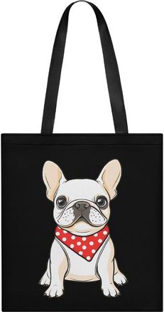 Generic Cute Chubby Dog Womens Tote Casual Shopping Bag Lightweight Shoulder Bags Hobos Handbag for Work Travel Daily 35x40cm