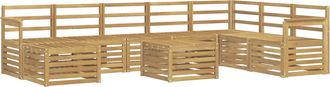 vidaXL Conjunto De Sof&aacute;s De Exterior 9 Uds. Blanco Vidaxl