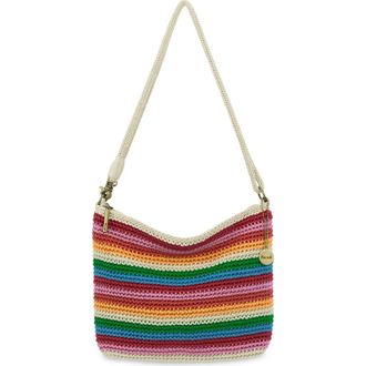 The Sak Lumi Covertible Crossbody Hand Crochet Bag in Rainbow Stripe at Nordstrom