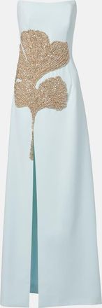 Costarellos Abito lungo Faranna in crêpe con cristalli