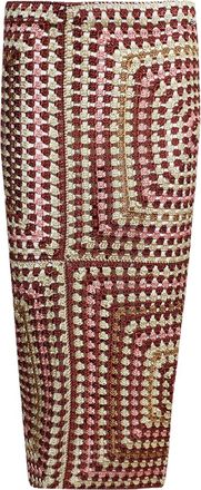 Calle Del Mar Gonna midi Granny Square - Marrone