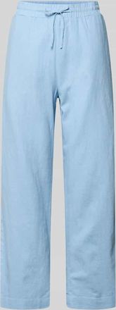 Freequent Wide Leg Pants aus Leinen-Mix mit elastischem Bund Modell Lava in Hellblau, Gr&ouml;&szlig;e XXL