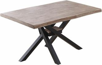 Home Heavenly Home Heavenly - Mesa comedor industrial gael, madera de roble y patas metal cruzadas. 150 x 90 cm Color: Roble Honey - Negro