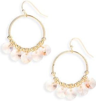 Cara Crystal Hoop Earrings in Pink at Nordstrom Rack