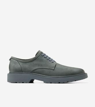 Cole Haan Mens Broome Grand Lug Sole Plain Toe Oxford Shoes - Grey Size 10.5