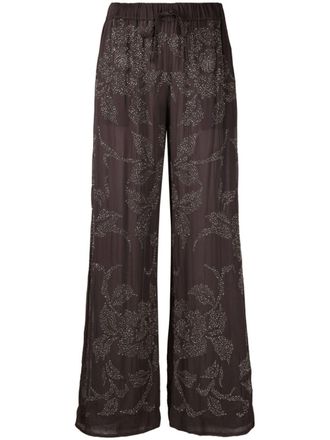 P.A.R.O.S.H. Pantaloni a gamba ampia Rilda - Grigio
