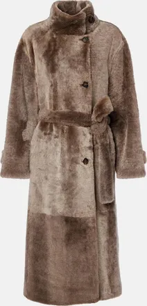 Brunello Cucinelli Shearling wrap coat