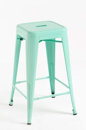 Regalos Miguel Pack 4 Taburetes color verde menta en acero reforzado