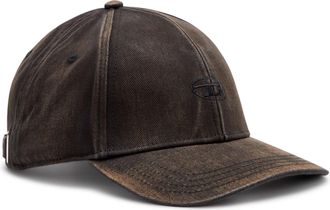 Diesel Baseball cap in washed cotton twill - Caps - Man - Black