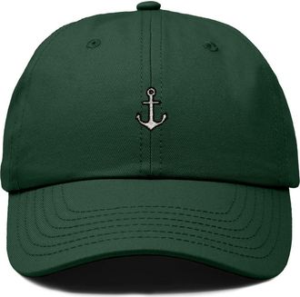 Dalix Anchor Dad Cap in Dark Green at Nordstrom