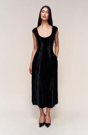 Guizio Leila Velvet Dress in Black at Nordstrom, Size Xx-Small