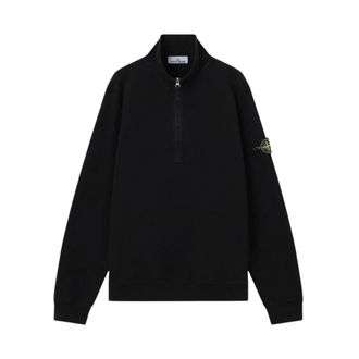 Stone Island Garment Dye Zip Through Hoody - Heren - Sweatshirts & Hoodies - Zwart - Maat: M Katoen