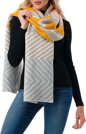 MARCUS ADLER Ultra Soft Chevron Knit Scarf in Yellow at Nordstrom Rack