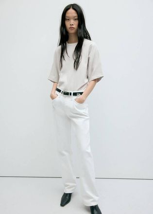 Mango Maglietta oversize dettaglio cucitura grigio - Donna - XS - MANGO