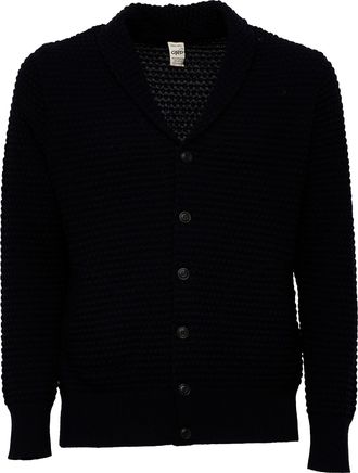 G.R.P. Spotknit Honeycomb Shawl Collar Cardigan
