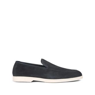 Doucal's Loafers, male, Blue, Size: 8 1/2 US Suede Loafer