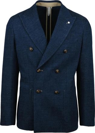 L.B.M. 1911 Double-Breasted Jacket with Rich Fabric Blend and Relaxed Design