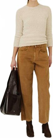 Isabel Marant Oriane Barrel Leg Jeans In Ochre