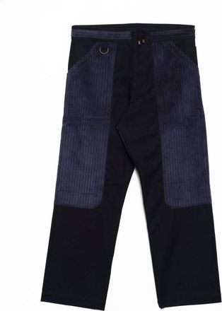 Nicholas Daley Mens Pullcord Trouser In Navy