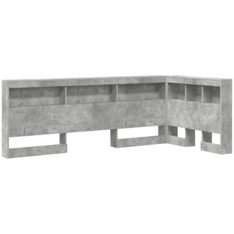vidaXL Cabecera De Almacenamiento Con Estante Gris Hormig&oacute;n 90 Cm Vidaxl