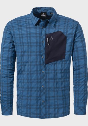 Sch&ouml;ffel Outdoorhemd SCH&Ouml;FFEL Hiking Shirt Style Dynkur MNS, Herren, Gr. 46, Normalgr&ouml;ssen, blau (8405, blau), Oberstoff: 100% Polyester Oberstoff: 81% Polyest