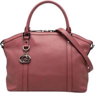 Gucci Pre-owned The Dome Handbag - Dames - Vintage Handtas - Roze - ONE Size - Leer - Vintage