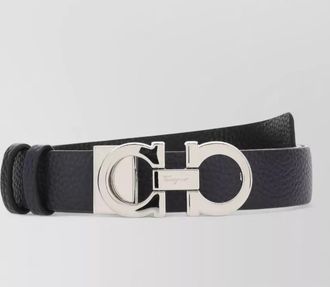 Ferragamo adjustable belts with metal buckle and texture