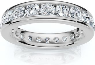 Pompeii3 1 1/2Ct Channel Set Diamond Lab Grown Eternity Wedding Ring 14k Gold or Platinum