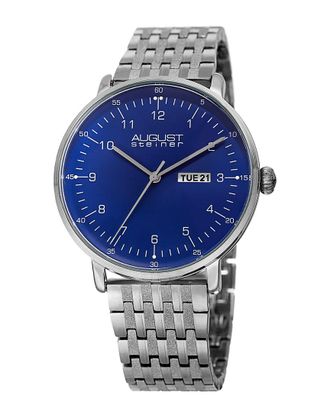 August Steiner Mens Stainless Steel Watch