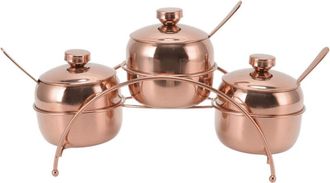 OEM Juego De Recipiente Y Cuchara Para Especias, Duradero Y Resistente Al Polvo, Juego Higi&eacute;nico De Recipiente Para Especias Con Estante Para Pasillo Para