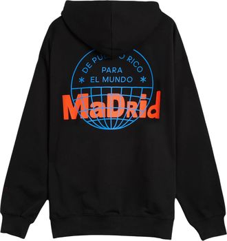 adidas x Bad Bunny DtMF Tour Merch Madrid Relaxed Hoodie Black LH0427