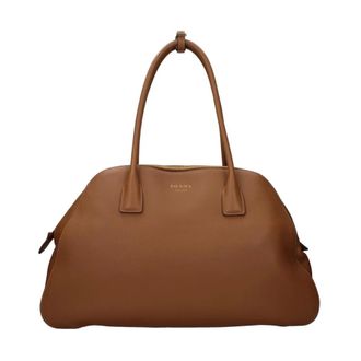 Prada Vitello Daino Leren Schoudertas - Dames - Tassen - Bruin - Maat: ONE Size Leer