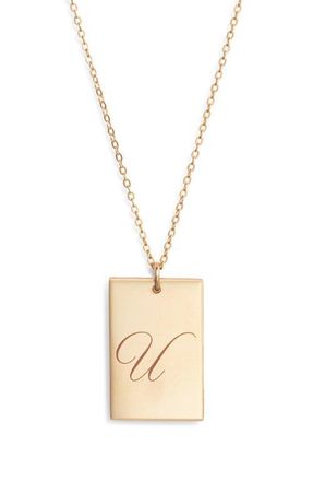 Set & Stones Stella Initial Pendant Necklace in Gold/u at Nordstrom