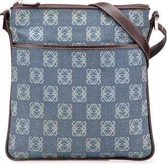 Loewe Borsa a tracolla Anagram Denim 2003 - Blu