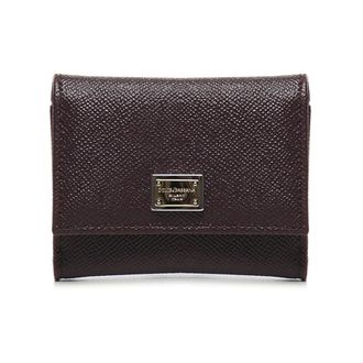 Dolce & Gabbana Wallets & Cardholders, female, Brown, Size: ONE SIZE Logo Tag Dauphine Calfskin Wallet