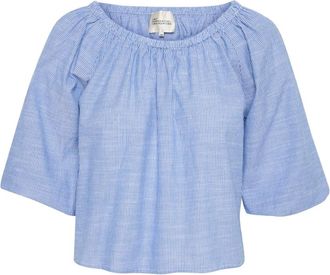 MY ESSENTIAL WARDROBE Overhemden, Dames, Blauw, L, Katoen, Skye MW Blouse