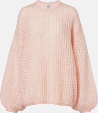 Toteme Open-knit oversized mohair-blend sweater