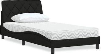 vidaXL Sof&aacute; 2 Plazas Cuero Artificial Negro Vidaxl