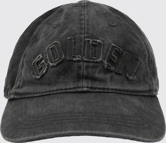 Golden Goose Cappello da baseball in denim di cotone con logo ricamato