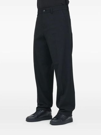 Selected button fly trousers - men - Recycled Polyester/Polyester/Viscose/Elastane - 36 - Black