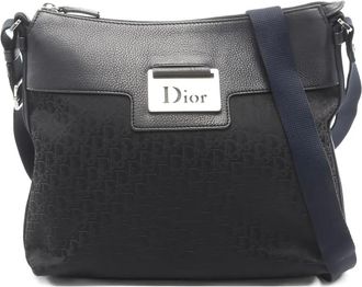Dior 2020s Trotter monogram shoulder bag - women - Fabric/Leather - One Size - Black