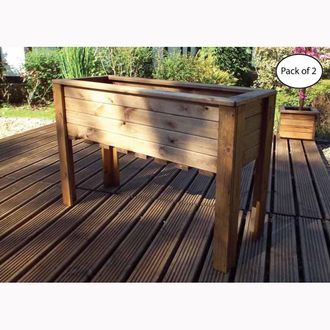Charles Taylor Trading Multi Pack of 2 - Large Wiltshire Trough - Minimal Assembly Required in Light Brown
