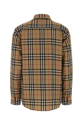 Burberry Womens Embroidered Cotton Shirt Sand Camicie